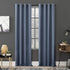 Sun Zero Soho 2-pack Blackout Energy Efficient Grommet Curtain Panel Pair, 54" x 84", Denim Blue