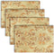 NYSMXF Gold Placemats for Dining Table Set of 4 Table Runner Luxury Thick Lined Damask Christmas Holiday Lace Beaded Cloth Runners (Gold, 4 Piece 13×18 Placements)