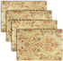 NYSMXF Gold Placemats for Dining Table Set of 4 Table Runner Luxury Thick Lined Damask Christmas Holiday Lace Beaded Cloth Runners (Gold, 4 Piece 13×18 Placements)