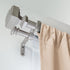 Amazon Basics 1" Double Curtain Rod with Square Finials - 36" to 72", Nickel