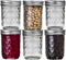 Ball Mason Quilted Crystal Jars 8 oz Regular Mouth Glass Bundle with Non Slip Jar Opener- Set of 6 Half Pint Size Mason Jars - Canning Glass Jars with Lids