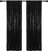 Kmhesvi Black Sequin Backdrop Curtains - 2 Panels 2.3x8.5Ft Sparkly Black Photo Background Glitter Curtains for Birthday Baby Shower Wedding Decorations