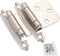 DecoBasics Satin Brushed Nickel Cabinet Hinges for Kitchen Cabinets (25 Pair -50 Pcs) -1/2" Overlay (Variable) -Self Closing Kitchen Cabinet Hinges Flush Mount w/ Silicon Bumpers & Upgraded Screws