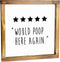 Five Stars Would Poop Here Again Bathroom Sign 12x12 Inch - Farmhouse Bathroom Wall Decor, Funny Poop Sign for Bathroom Decor Wall Art, 5 Stars Would Poop Here Again Sign, Funny Bathroom Wall Art