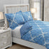 Lux Decor Collection Duvet Cover - 3 Pc Queen Duvet Cover Set - Soft Microfiber Zipper Closure Bedding - Comforter Cover with Matching Pillow Shams (Full/Queen, Medallions Blue)