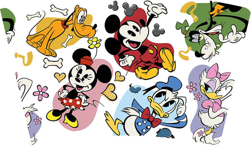 Tervis Disney - Classic Characters Tumbler with Wrap and Black Lid 16oz, Clear