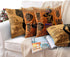 Emvency Set of 4 Throw Pillow Covers Retro Abstract Black and Brown Basket Zebra Giraffe African Women Ethnic Tribe Decorative Pillow Cases Home Decor Standard Square 18x18 Inches Pillowcases