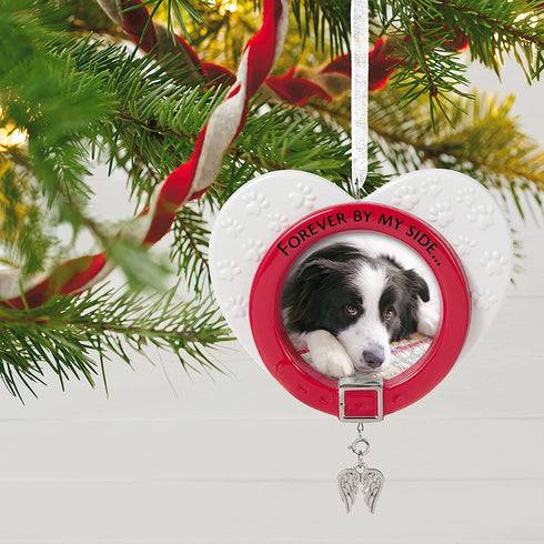 Hallmark Keepsake Christmas Ornament 2021, Forever By My Side Pet Memorial Photo Frame, Metal