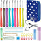 BeCraftee Crochet Hooks Kit - 31 Piece Set with 9 Ergonomic Hook Sizes, 6 Yarn Needles, Additional Knitting & Crochet Supplies and Carrying Case?