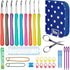 BeCraftee Crochet Hooks Kit - 31 Piece Set with 9 Ergonomic Hook Sizes, 6 Yarn Needles, Additional Knitting & Crochet Supplies and Carrying Case?