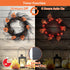 BOMMETER 22 inch Pre-Lit Halloween Deco Mesh Wreath with Timer, Lighted Front Door Wreath with 20 Warm LED Light, for Home Wall Hanging Halloween Décor (Brown)