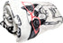 Fun Print Soft Cozy Lightweight 50 x 60 Fleece Throw Blanket (White with French Bulldogs in Glasses)