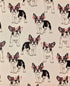 Fun Print Soft Cozy Lightweight 50 x 60 Fleece Throw Blanket (White with French Bulldogs in Glasses)