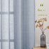 NICETOWN Linen Blend Semi Sheer Window Curtains W52 x L45, Silver Grommet Semitransparent Drapes Balance Light & Privacy for Living Room/Bedroom, 104" W Total 2 PCs, 45" L, Sea Mist