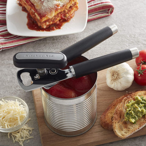 KitchenAid Gourmet Multifunction Can Opener / Bottle Opener, 8.36-Inch, Black