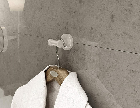 Symmons 353DRH-STN Dia Wall-Mounted Double Robe Hook in Satin Nickel