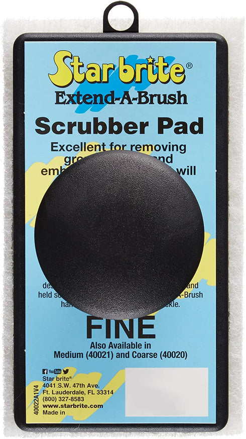 Star brite Extend-A-Brush Scrubber Pad - Available In 3 Textures - Removable Ergonomic Grip Attaches to Extending Pole Via Star brite's Adjustable Knuckle