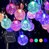 TYNLED Crystal Globe String Lights Outdoor, 60LED 36Ft Waterproof Solar String Fairy Lights Globe Crystal Balls Lighting for Home Garden Yard Patio Christmas Decoration