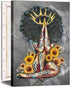 Framed African American Wall Art Black Queen Girl Praying Sunflower Portrait Gray Art Modern Abstract Canvas Prints Painting Artwork Wall Decor Home Decoration for Bedroom Living Room Ready to Hang