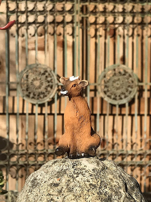Yoga with Goats Figurines by Bella Haus Designs -Set of Five Goat Statue Action Figures, Goat Yoga Decor- 3? Goat Yoga Poses