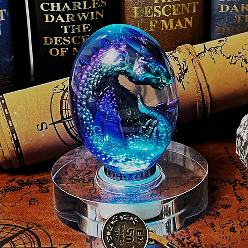 MAUNDEN Purple Dragon Egg Statue Decoration Ornament Christmas Halloween Easter Egg Gift