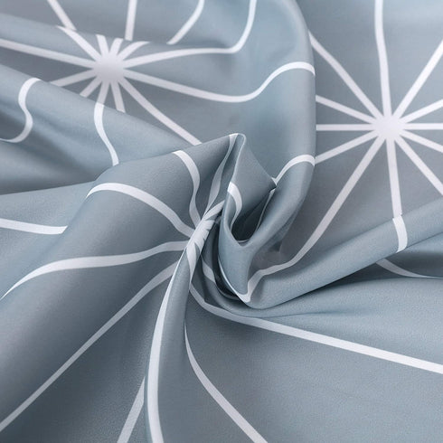 HUIEI Waffle Weave Fabric Shower Curtain No Hooks Needed,No Snap in Liner,Waterproof, Machine Washable-72x72 Inches Hotel Toilet Bathroom Curtains (Grey White)