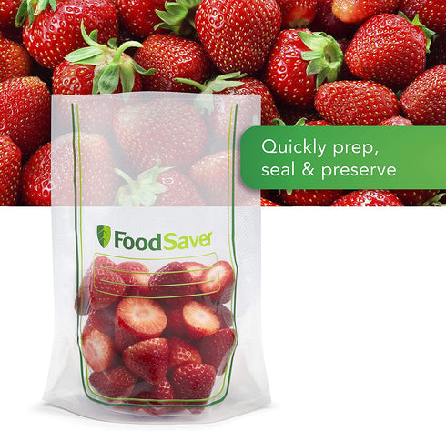 FoodSaver Easy Fill 1-Gallon Vacuum Sealer Bags | Commercial Grade and Reusable | 10 Count, 1 GALLON, Clear