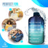 AQUAFIT 1 Gallon Water Bottle with Straw Motivational Water Bottle Big Water Bottle with Straw One Gallon Water Bottle Water Jug 1 Gallon Water Jug with Time Marker Daily Bottle