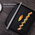 Metal Chopsticks Reusable 18/10 Stainless Steel Chopsticks Multipack Dishwasher Safe Chop Sticks Square Fancy Laser Engraved Non-slip Korean Chopstick for Cooking Eating 9.45 Inches 5 Pairs Gift Set