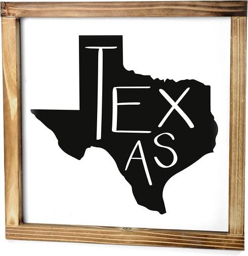 Texas Home Sign - Rustic Farmhouse Texas Home Sign, Texas State Decor, Modern Farmhouse Texas Sign Decor, Texas Wood Sign, Texas Wood Wall Decor, Texas Wall Decor Wood, Texas Sign 12x12 Inch