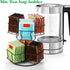 NHZ Tea Bag Storage and Organizer, Tea Bag Holder Black Powder Coated Stainless Steel for Tea and Coffee Box. Organize 60 Tea Bags- Tea Holder for Tea Bags 6 Compartments with 10 Bags in Each.