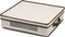 Household Essentials Natural 537 Vision Storage Box with Lid and Handles | Charger Plates and Platters Canvas with Brown Trim