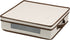 Household Essentials Natural 537 Vision Storage Box with Lid and Handles | Charger Plates and Platters Canvas with Brown Trim