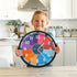 CLOCKTOPUS Kids Learning Clock. Wall Clock Silent with Stand. Analog Clock Telling Time Teaching Clock for Kids. Educational Clock for Kid Playroom Decor, Classroom Clock, Homeschooling Supplies