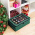 Tiny Tim Totes | Premium | 48 Christmas Ornament Organizer Storage Box | Green