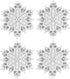 Heritage Lace Snowflake Doily, 9" Round, White, 4 Count