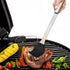 NewlineNY Stainless Steel BBQ Grill Tool Kit 5 PCS Set : Tong, Meat Fork, Basting Brush, Spatula, Knife + Carrying Bag for Picnic Camping Barbeque Cooking Grilling