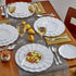 DISPOSABLE DESSERT PLATES | 20 pc | Heavy Duty Plastic Dishes | Elegant Fine China Look | Veil - White (6€?)