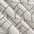 Archaeo Fragmented Geometric Embroidery Mid-Century Modern Natural Linen Blend Curtain, 50" x 84", Black/Linen
