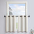 Farmhouse Home Decor Room Darkening Cream Beige Small Grommet Curtain Tiers for Kitchen Laundry Room Door 30 Inches Long Short Blackout Curtains Wide 34 by 30L Length Set 2 Panels
