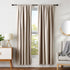 Amazon Basics Room Darkening Blackout Window Curtains with Tie Backs Set - 42 x 84-Inch, Taupe, 2 Panels