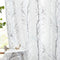 FMFUNCTEX Silver White Semi Sheer Curtains 45inch Tree Branch Short Window Curtain Drapes for Laundry Small Windows Metallic Print Modern Curtains for Chrismas D©cor Grommet Top 2pcs