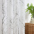 FMFUNCTEX Silver White Semi Sheer Curtains 45inch Tree Branch Short Window Curtain Drapes for Laundry Small Windows Metallic Print Modern Curtains for Chrismas D©cor Grommet Top 2pcs