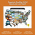 See Many Places Scratch Off Map of the United States - 28x22in Frameable Poster-Travel Map with Custom State Pictures & Gold Foiling, White