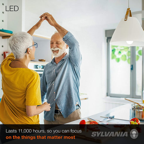 SYLVANIA LED A19 Light Bulb, 60W Equivalent, Efficient 8.5W, 800 Lumens, Frosted, 5000K, Daylight - 12 Pack (74470)