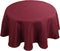 Biscaynebay Textured Fabric Round Tablecloths 60 Inches in Diameter, Burgundy Water Resistant Tablecloths for Dining, Kitchen, Wedding, Parties etc. Machine Washable