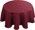 Biscaynebay Textured Fabric Round Tablecloths 60 Inches in Diameter, Burgundy Water Resistant Tablecloths for Dining, Kitchen, Wedding, Parties etc. Machine Washable