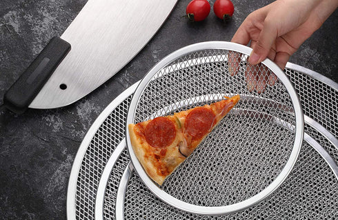 New Star Foodservice 50967 Restaurant-Grade Aluminum Pizza Baking Screen, Seamless, 14-Inch, Pack of 6