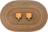 AHHFSMEI Oval Braided Placemats 12x18 Inch Oval Table Mats for Dining Tables Natural Woven Heat Resistant Place mats Set of 6 (Multi Brown)