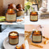 YFYTRE 4 Pack Scented Candle Set Soy Wax Candles, Aromatherapy Candles for Home Decoration, Jar Candles Gift for Women with Amber Glass Jars and Kraft Wrapping